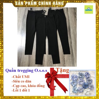 Quần tregging nữ CẠP CAO 🍀FREESHIP🍀Quần legging UMI OSOS xuất khẩu khóa đồng siêu tôn dáng- Tặng kèm Cột tóc sành điệu