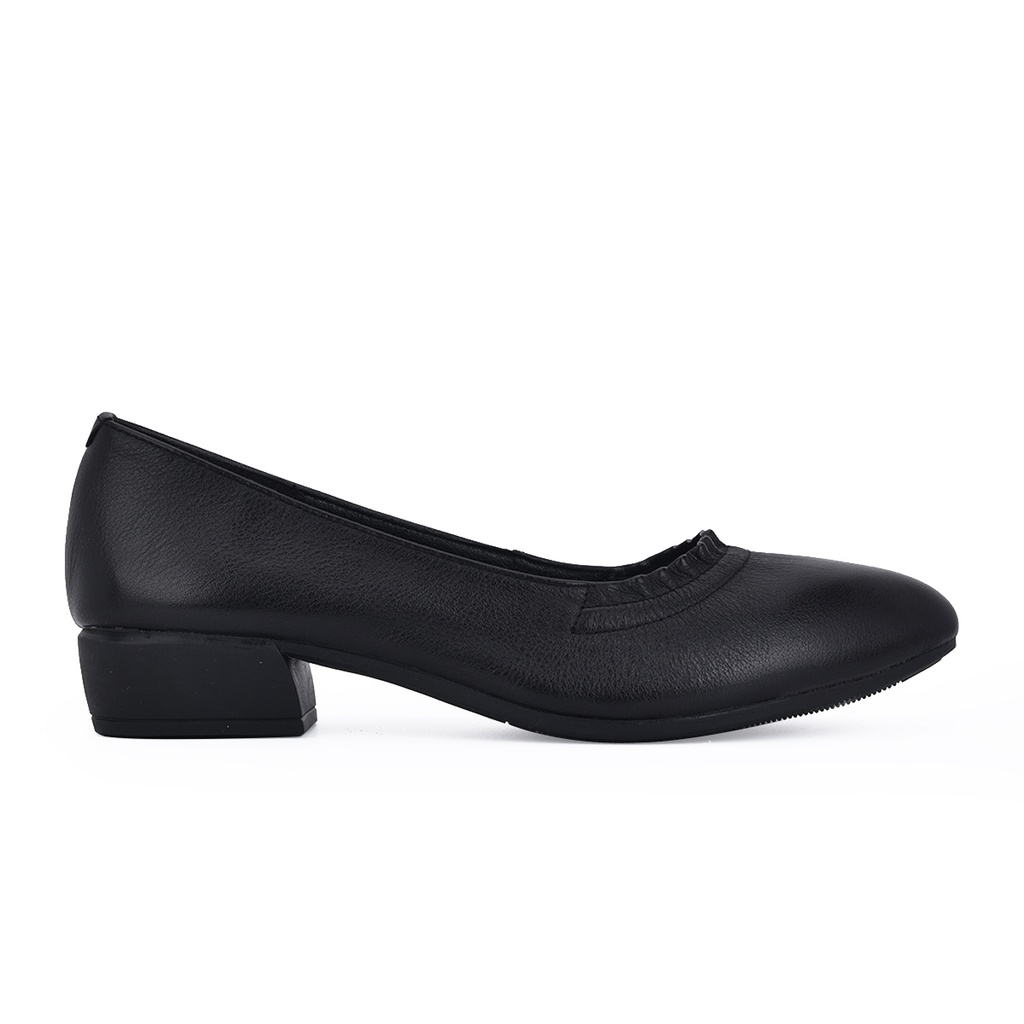 Giày búp bê Zuciani nữ tính viền nhún mũi giày đế vuông 3cm tôn dáng - G4204