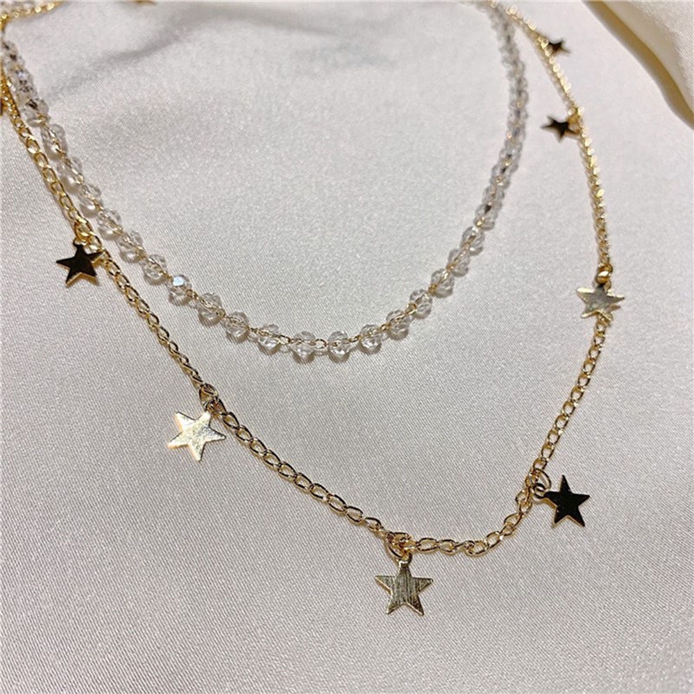 Dây Chuyền Nhiều Lớp Mặt Ngôi Sao Thời Trang Cho Nữ