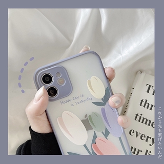 Ốp Điện Thoại Chống Sốc In Hình Hoa Tulip Cho Iphone 11 Pro Max Xr / Xs / X 7 8 Plus 6 6s