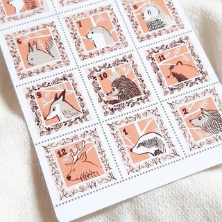 Tờ Bullet Journal/ Planner sticker: animal stamp, kimono girl