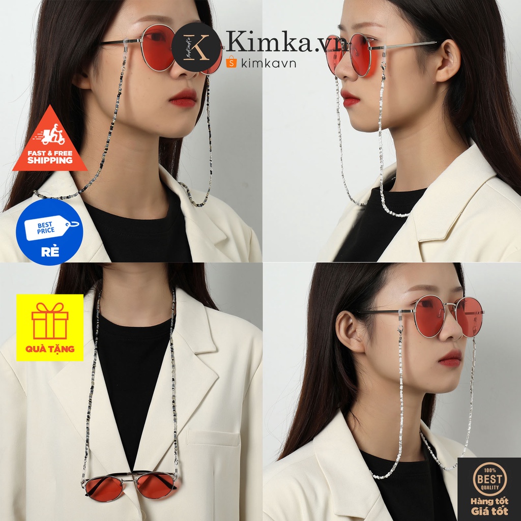 (0644) Dây Đeo Khẩu Trang Dây Kính Hạt Nhựa Nhiều Màu Xu Hướng Cá Tính