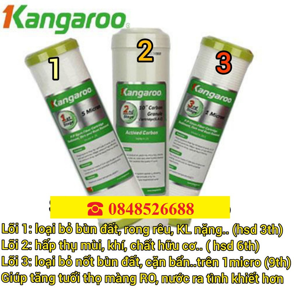 [❤️CHUẨN CHÍNH HÃNG❤️] Lõi lọc nước số 2 Kangaroo- hàng chính hãng- Dùng được cho tất cả các máy lọc nước RO
