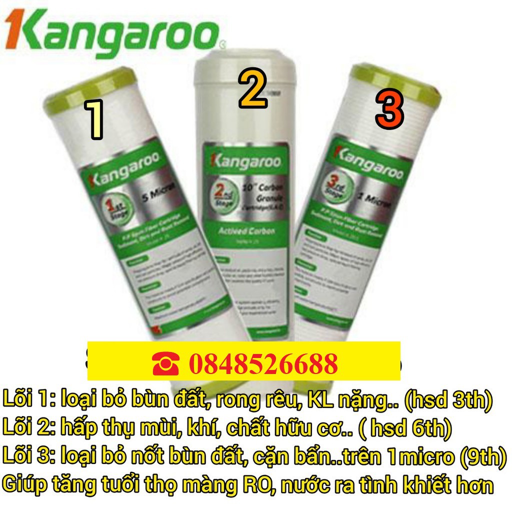 Lõi lọc nước số 1 Kangaroo- hàng chính hãng- Dùng được cho tất cả các máy lọc nước RO