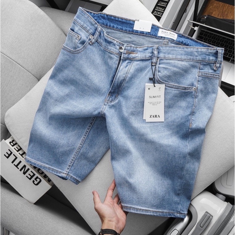 Quần Short Jean Nam xanh rêu rách Cao Cấp Trẻ Trung Năng Động thoải mái