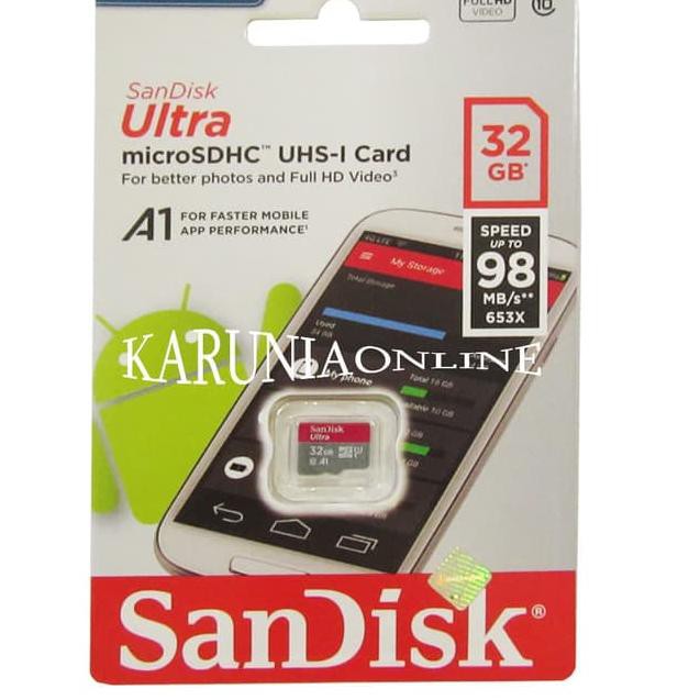 Sandisk Bộ Chuyển Đổi Ultra Uhs-1 A1 32gb Microsdhc Up Sang 98mb / S