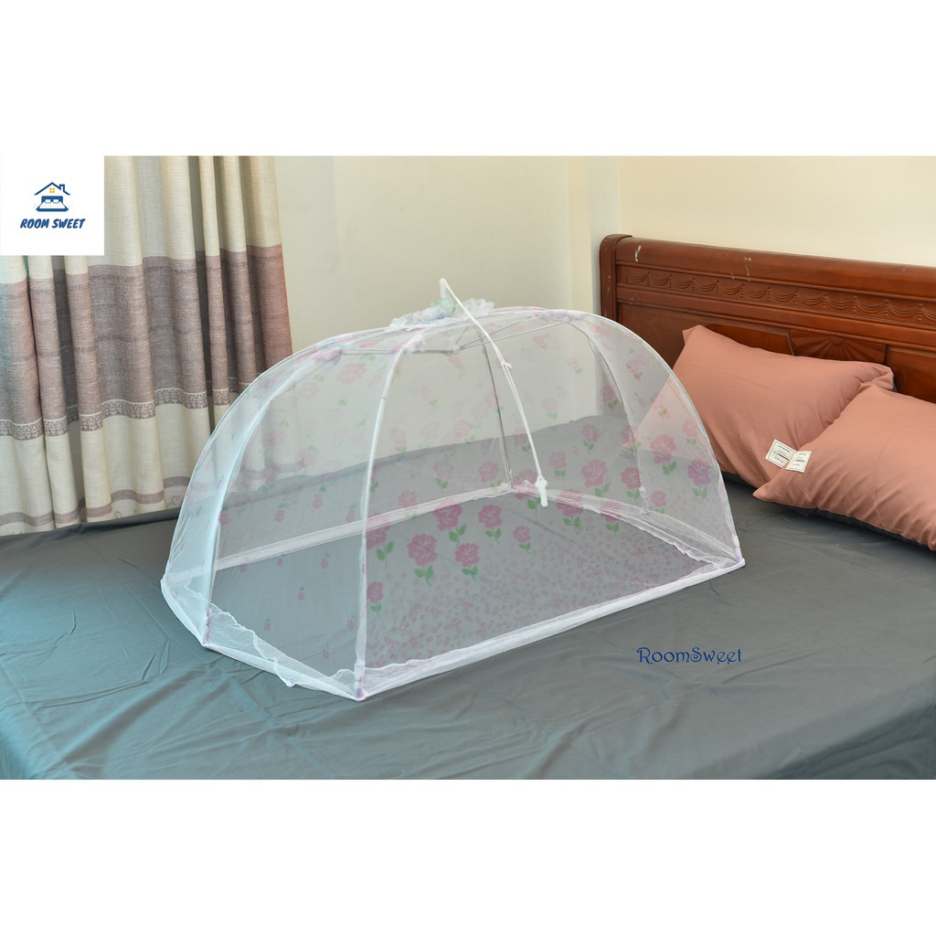 Màn chụp cho trẻ sơ sinh chống muỗi và côn trùng khung thép . Mùng chụp cho bé cao cấp