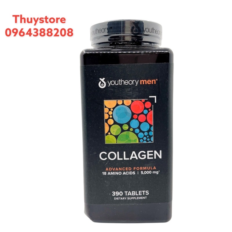 Viên Collagen Dành Cho Nam Giới Youtheory Men Collagen Advanced Formula 390Viên