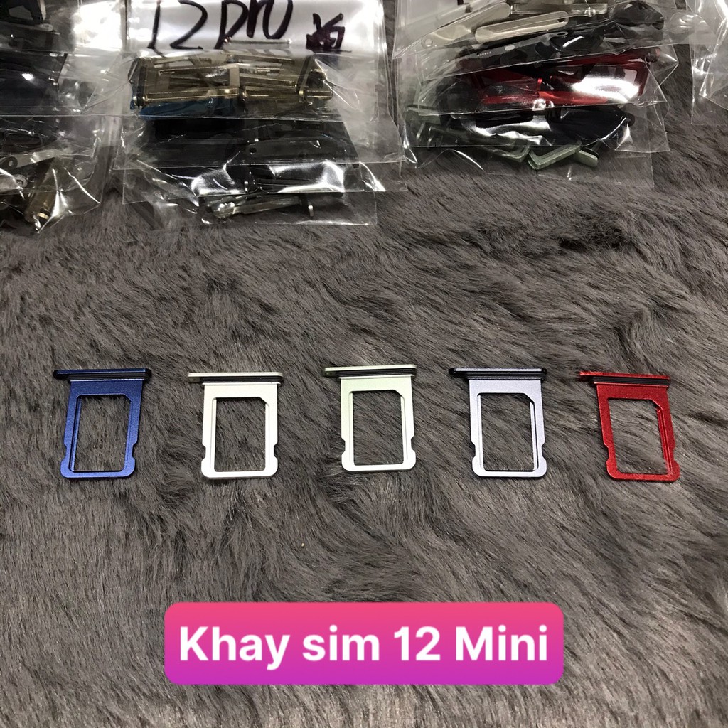 Khay sim iphone 12 Mini/ iphone 12 Đủ màu/ 1 sim hoặc 2 sim