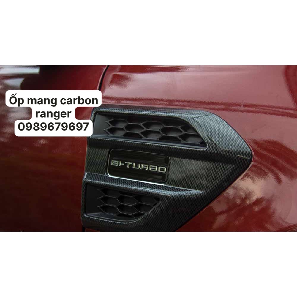 ỐP MANG CÁ CARBON FORD RANGER, nhựa carbon abs