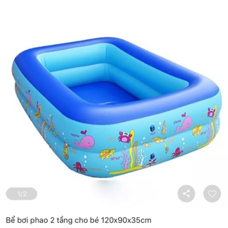 Phao tắm chữ nhật 2 tầng 120cm