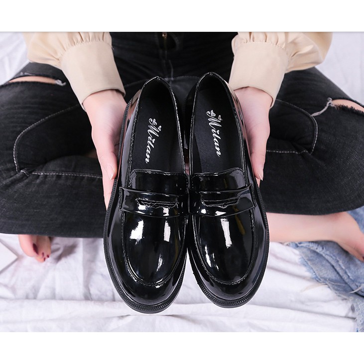 D103- giày oxford nữ, giày tây da bóng hàng quảng châu | BigBuy360 - bigbuy360.vn