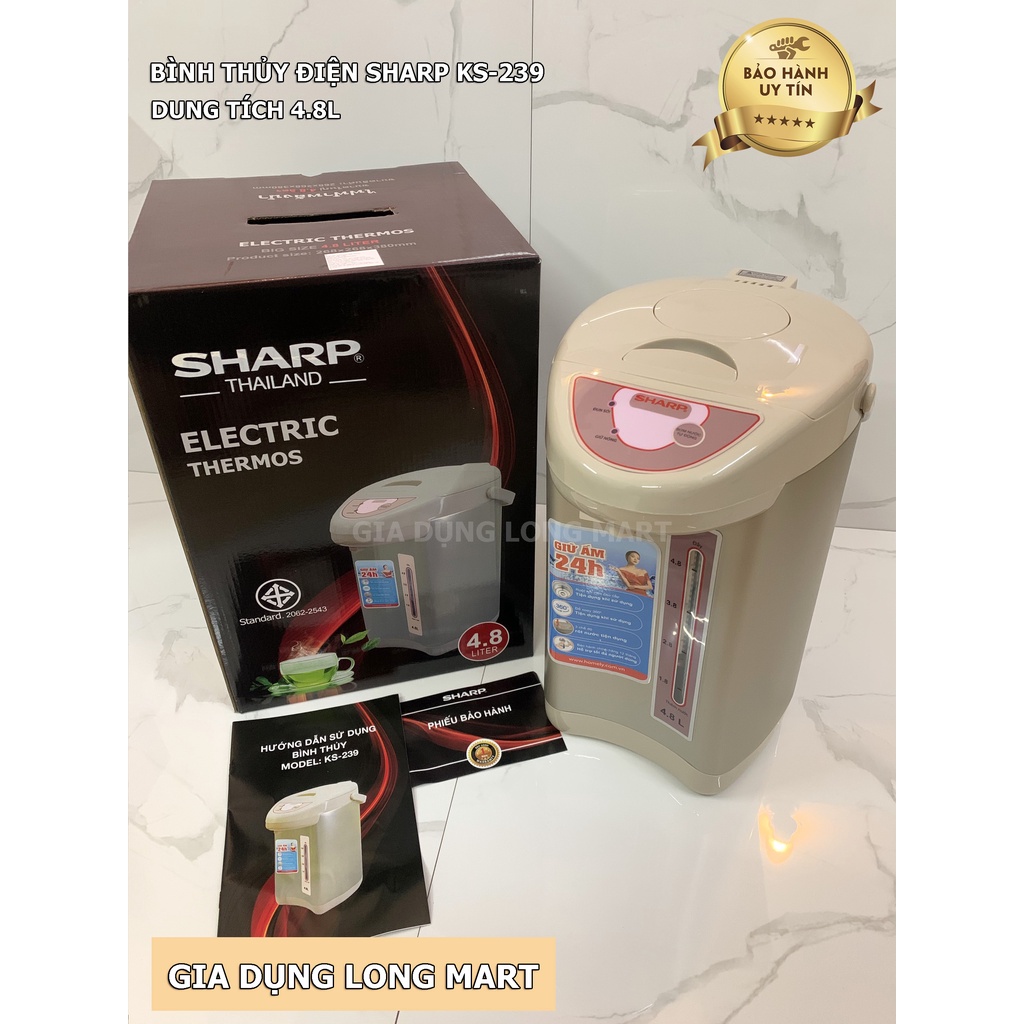 💥Bình thủy điện phích điện SHARP 4.8L KS-239 Bảo Hành 12 tháng