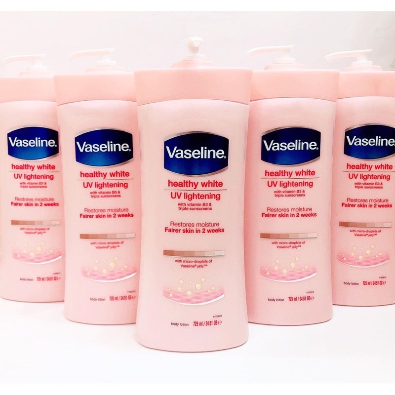 Sữa dưỡng thể trắng da Vaseline healthy white uv lightening body lotion - Hàng chính hãng