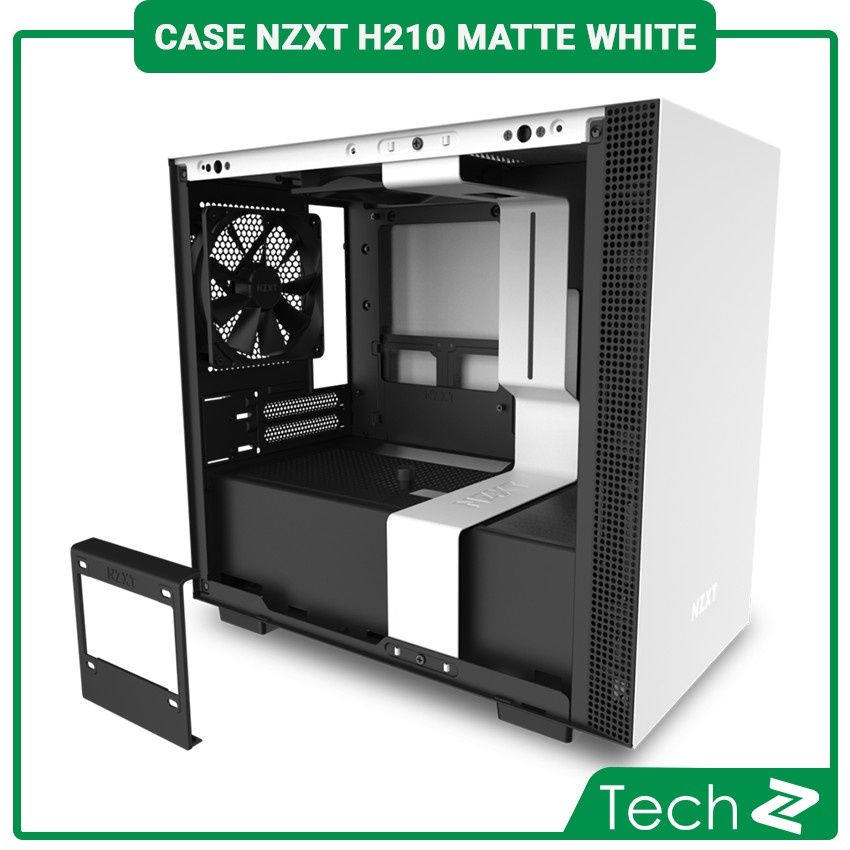 Vỏ case NZXT H210 MATTE WHITE (Mini Tower/Màu Trắng Đen)