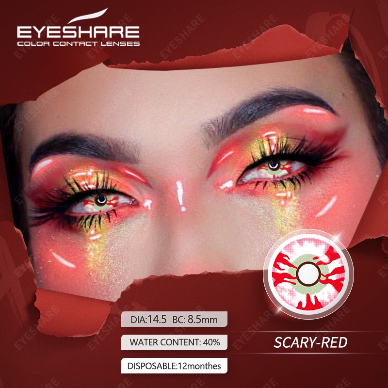 EYESHARE Set 2 Kính Áp Tròng Nhiều Màu Dùng Hóa Trang Nhân Vật Anime