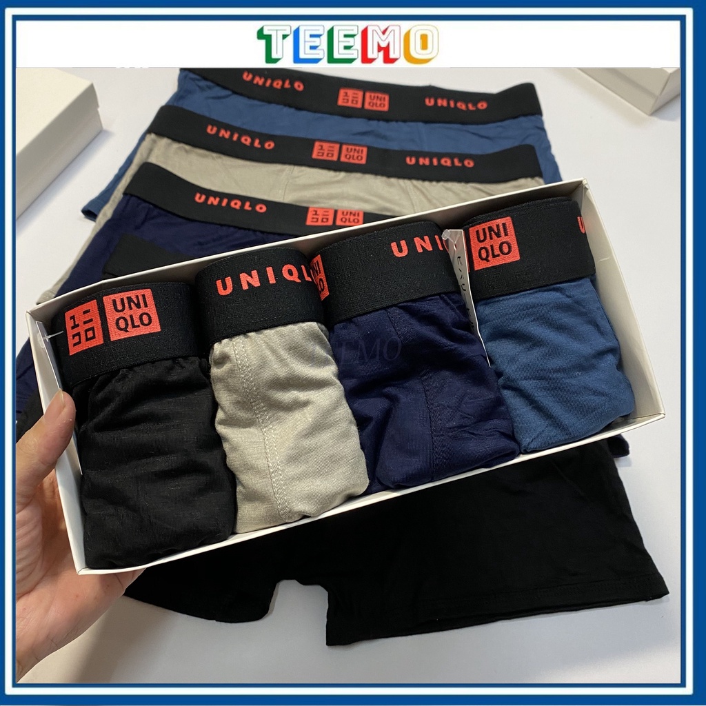 Combo 4 Quần sịp đùi thoáng mát, quần lót đùi nam chất liệu Cotton cao cấp cho nam - Teemo