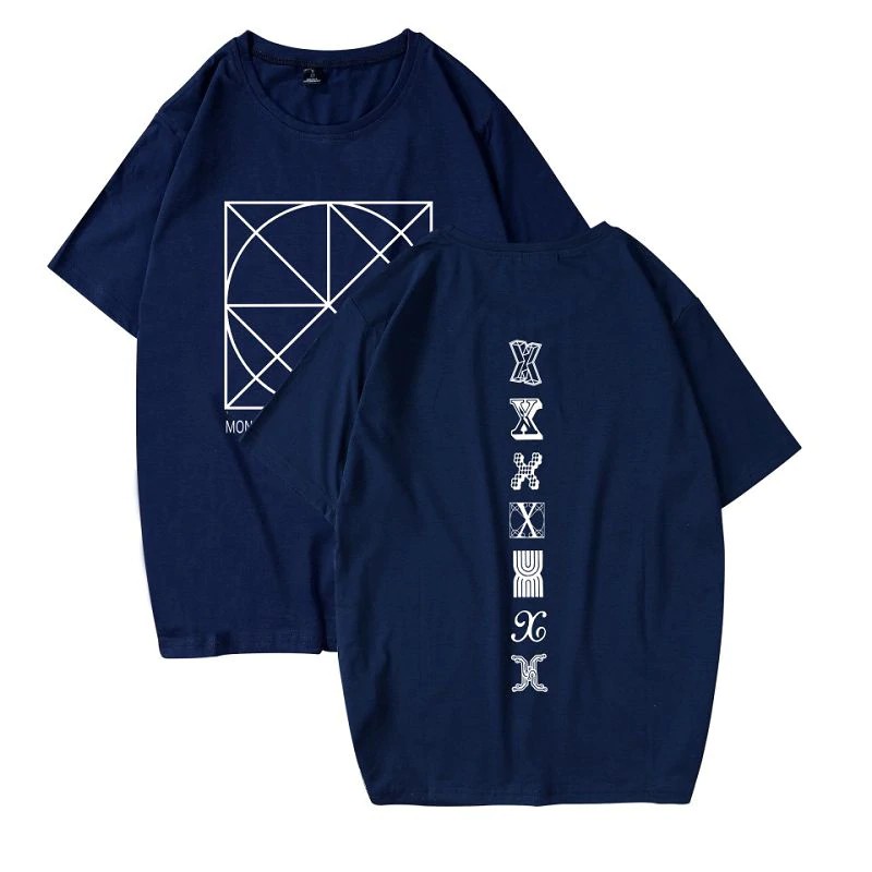 Áo thun in họa tiết MONSTA X ngắn tay cổ tròn thời trang cho nam và nữ