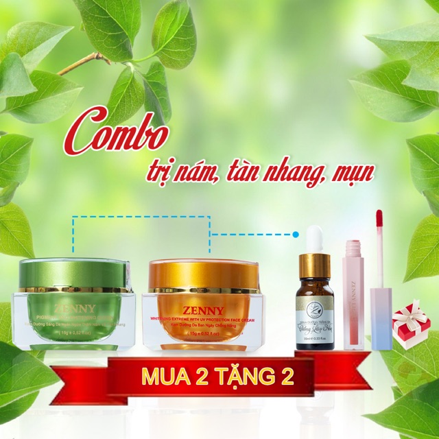 Combo Dưỡng Trắng Da Zenny