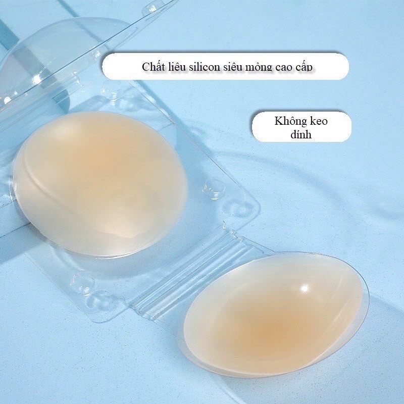 Miếng dán ngực silicon nhiệt tự thân không keo, Chizishop dán ti siêu dính bảo vệ nhũ hoa