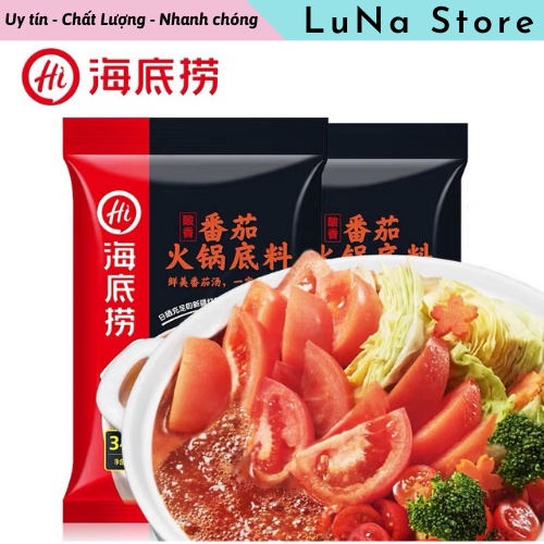 Cốt lẩu cà chua 200g - Gia vị Haidilao nhiều vị date mới ngon như ăn nhà hàng - LuNa Store