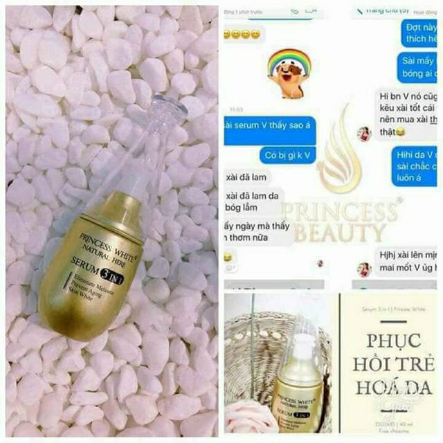 SERUM 3IN1 SERUM ĐA CHỨC NĂNG  PRINCESS WHITE