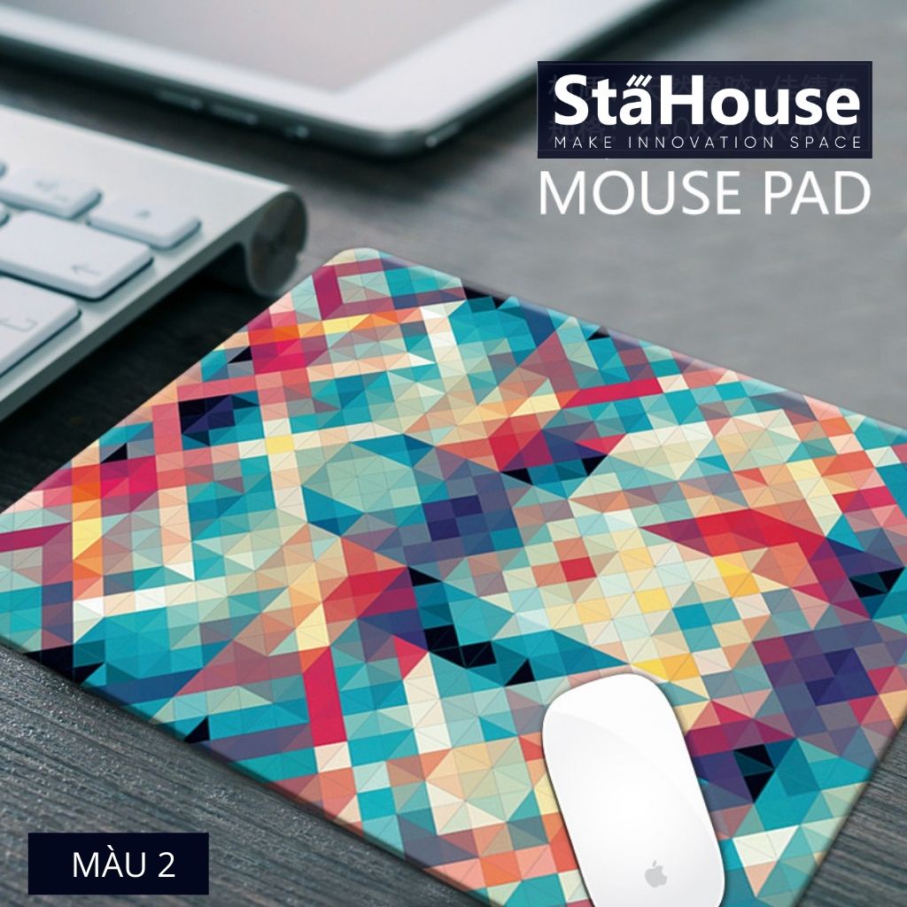 Miếng Lót Chuột Máy Tính Stahouse, Bàn Di Chuột Cute Màu Sắc Pad Chuột TLC101 KT26x21cm