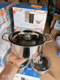 Bộ 3 nồi inox sharp