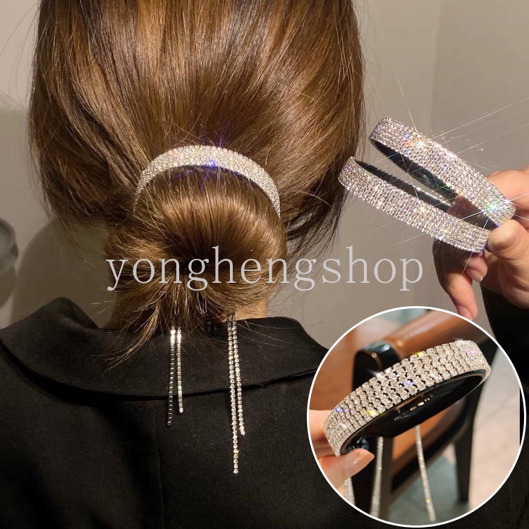 Kẹp Tóc Đính Đá Tua Rua Thời Trang Cho Nữ