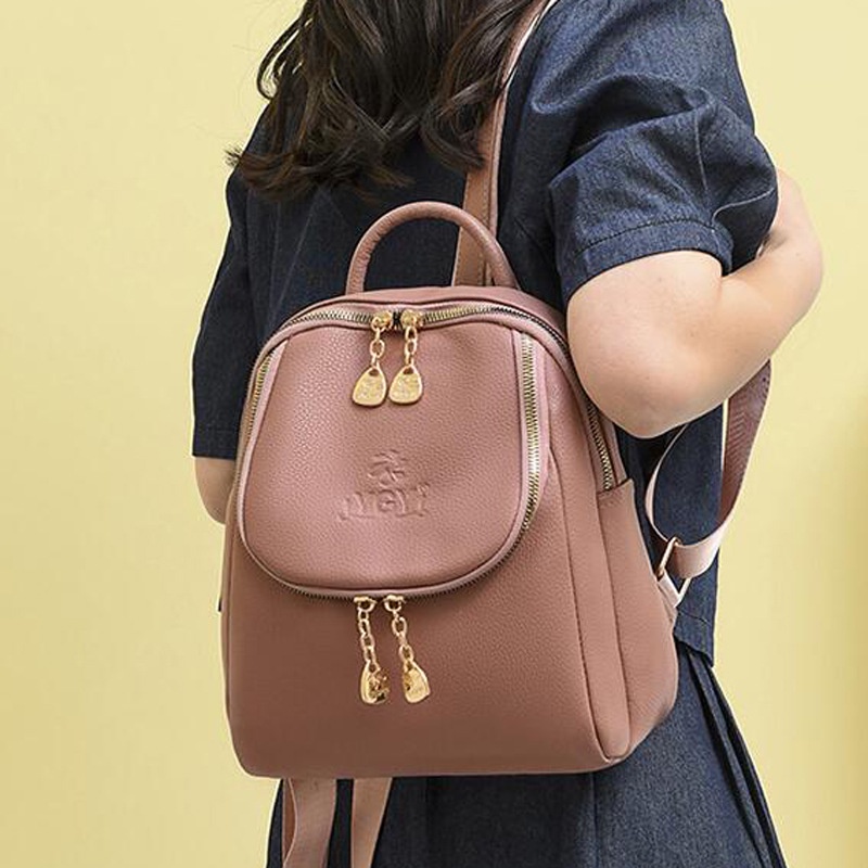 Chuwanglin Women Vintage Soft Leather Small Backpacks