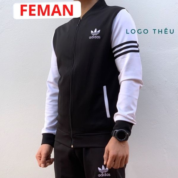 Bộ Nỉ Nam Set Quần Áo Thể Thao Thu Đông Ba Sọc Dài Tay Thời Trang Cao Cấp Hà Nội  Feman BTDS
