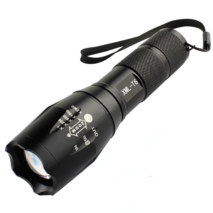 Đèn Pin Siêu Sáng UltraFire Led Cree XML T6 Cao Cấp Hợp Kim Chống Nước Pin Có Thể Sạc Lại
