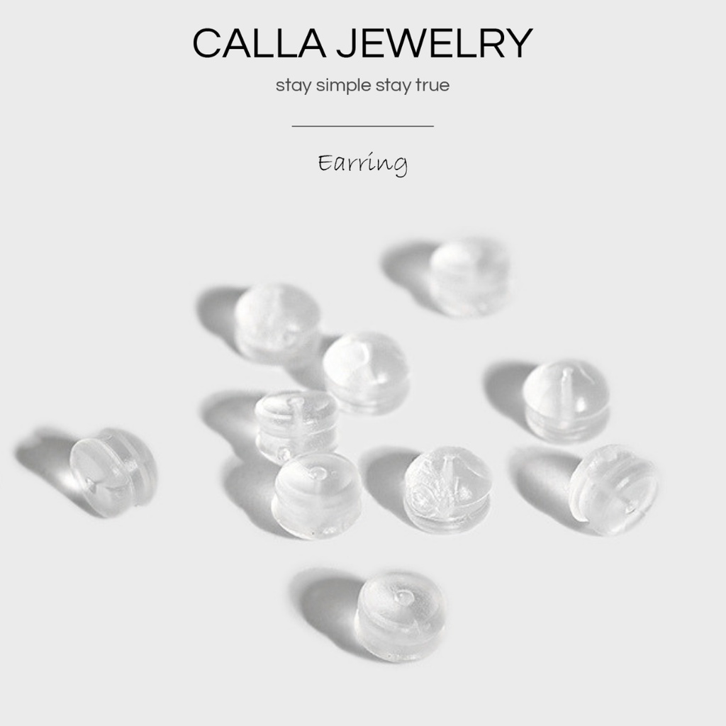 Combo 10 đôi Chốt khuyên tai cao su cao cấp