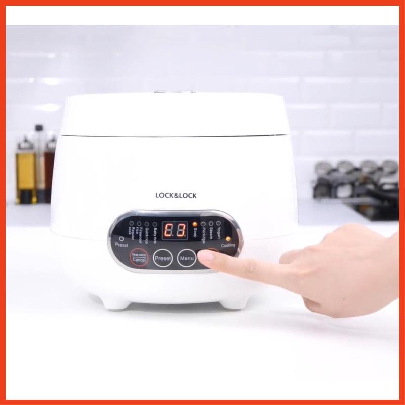 Nồi Cơm Điện Kỹ Thuật Số Đa Năng Lock&Lock 0,8L - EJR326WHT - Hàng chính hãng #giadungnhaViet
