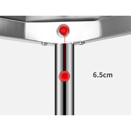 Kệ Inox 3 Tầng Kệ Để Đồ Nhà Bếp Đa Năng Chịu Lực 300kg Tiện Lợi Màu Bạc.