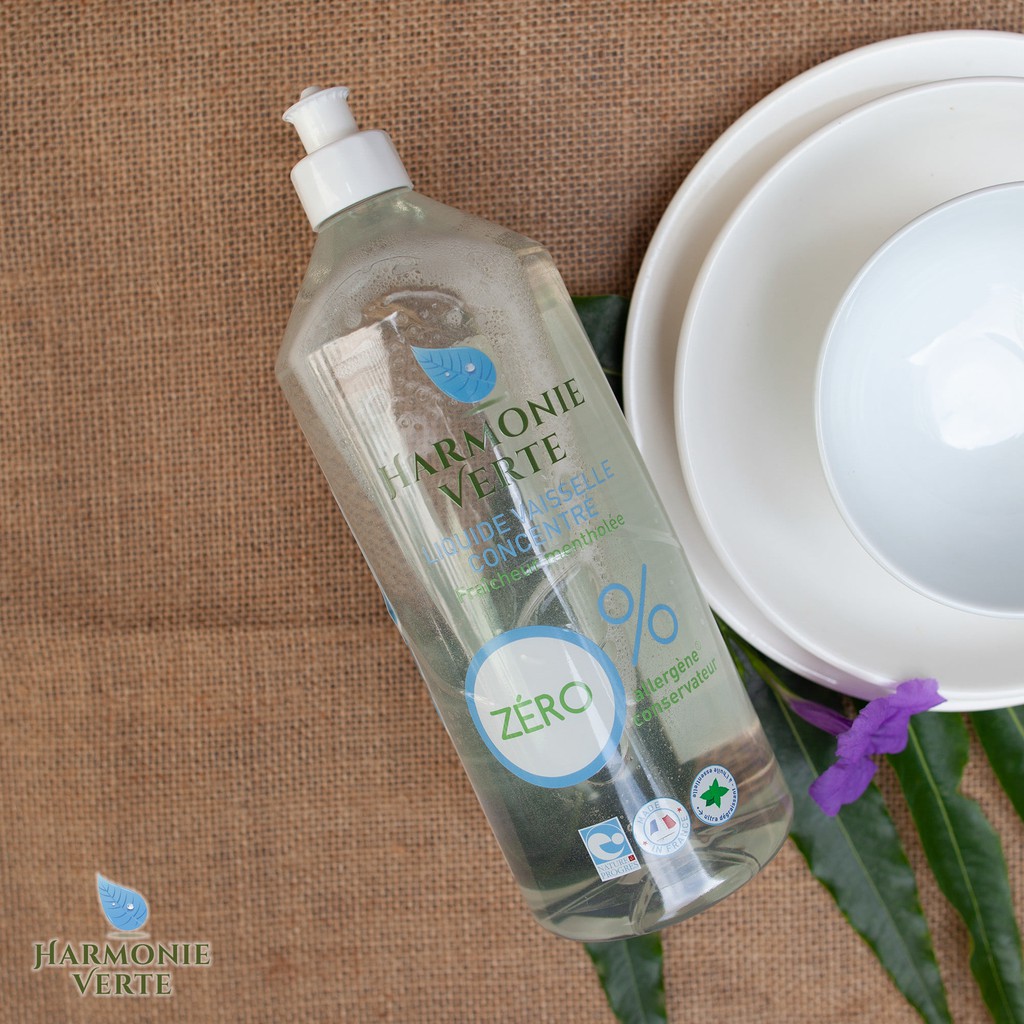 Nước rửa bát hữu cơ bạc hà Harmonie Verte 1L