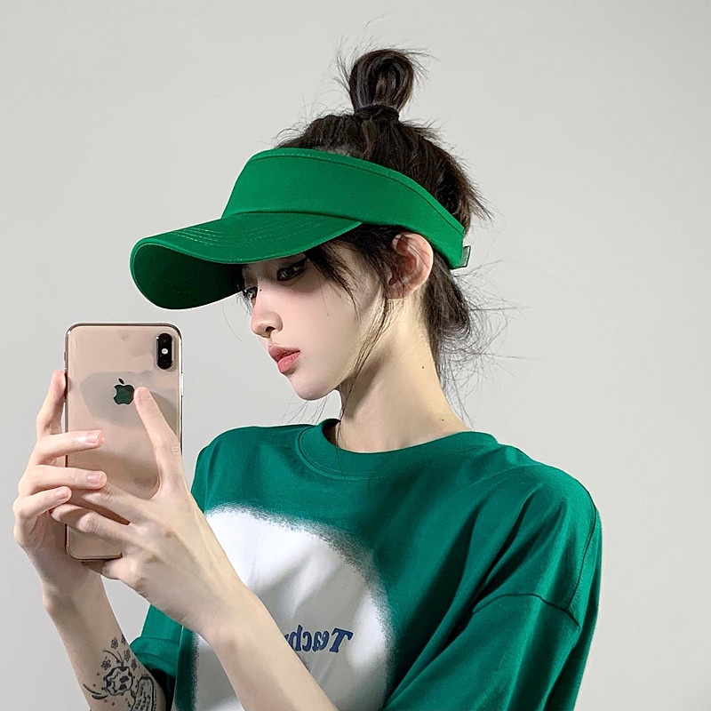 Mũ Lưỡi Trai Hở Chóp Màu Sắc Trơn Phong Cách Hàn Quốc Thời Trang