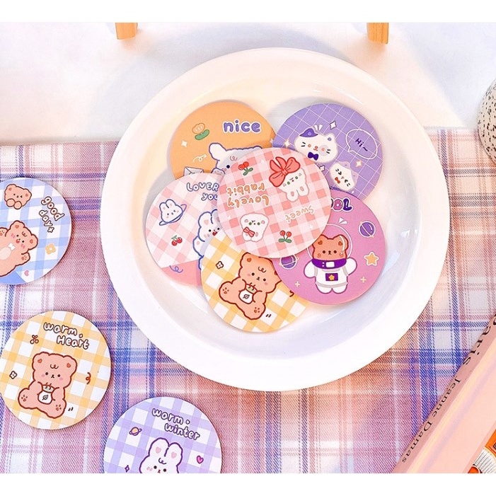 Gương mini cầm tay họa tiết hoạt hình nhiều mẫu đáng yêu, phụ kiện xinh phong cách Hàn Quốc