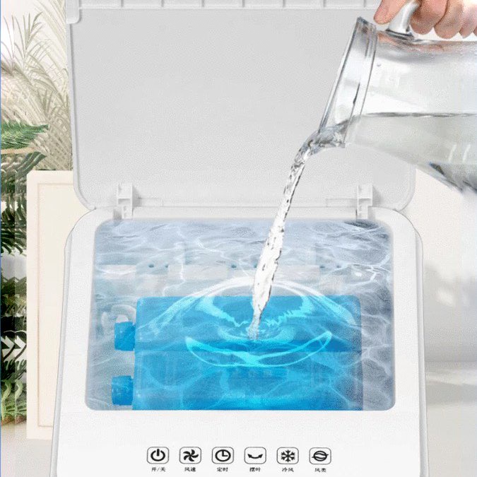 Quạt điều hòa hơi nước điều khiển từ xa HYUNDAI- BL205DLR, công suất 80W, hàng chính hãng - TẶNG 2 CHAI ĐÁ KHÔ