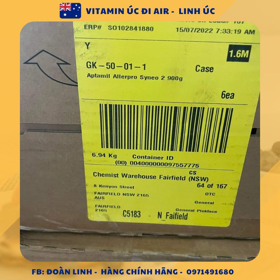 Sữa Aptamil AllerPro Syneo Dành Cho Bé Dị Ứng Đạm Sữa Bò Hộp 900gr, Hàng chuẩn Úc, Sữa dị ứng Aptamil Allerpr