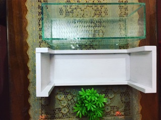 Bể mini khung gỗ trắng tinh khôi