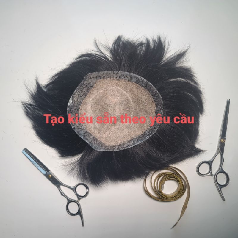 Tóc giả nam siêu da đầu D08 Plus