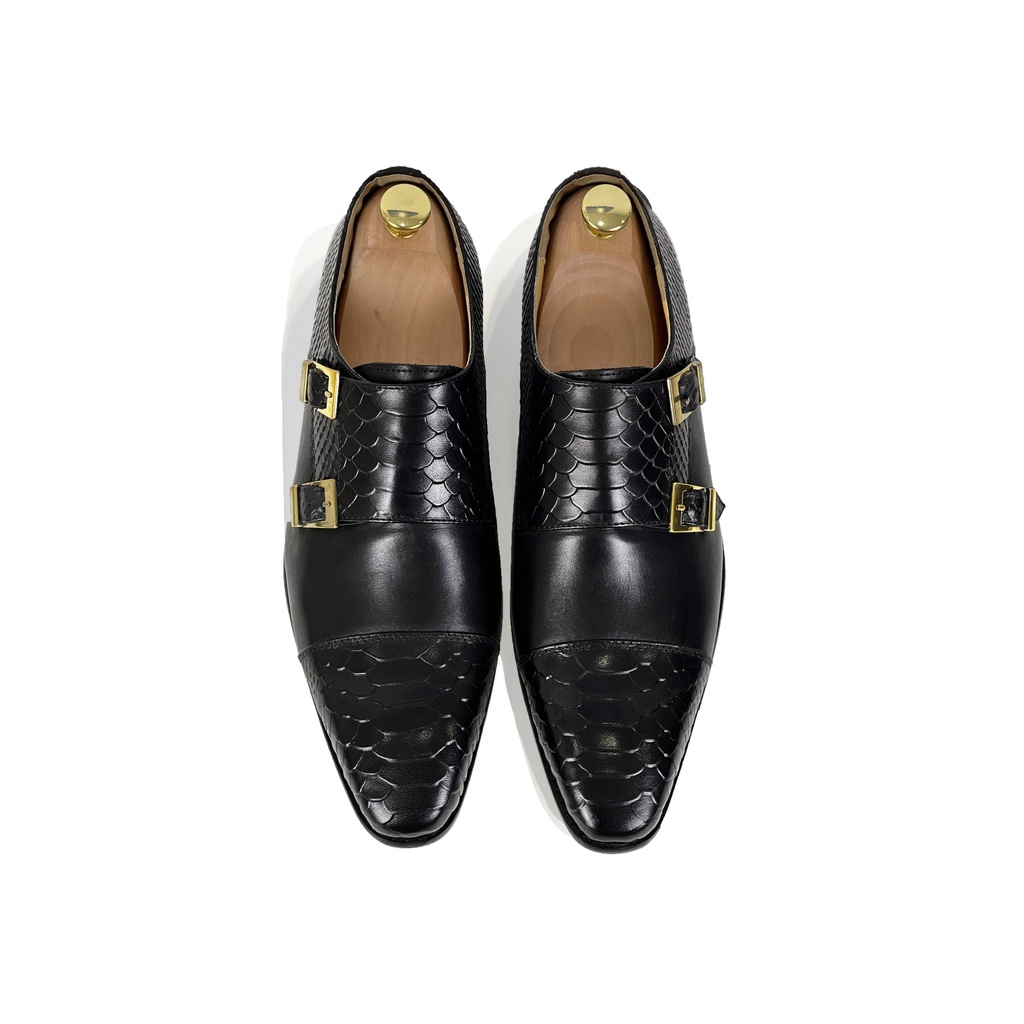 Giày Homme Le Marche - Double Buckle Monk Strap