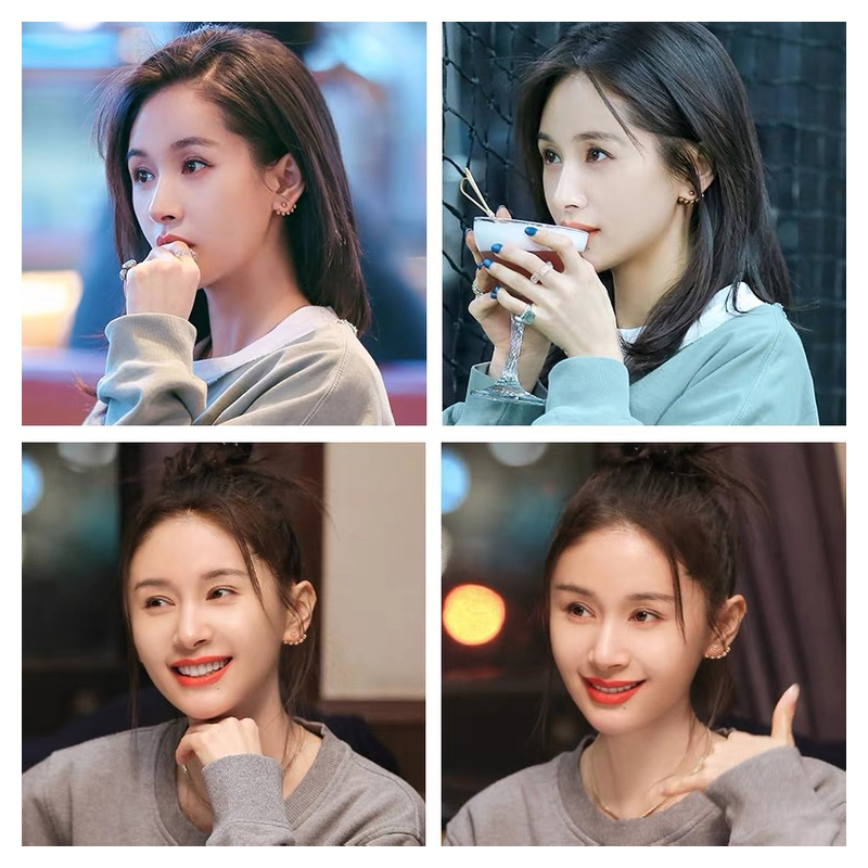 Khuyên tai hình hạt đậu tròn duyên dáng hợp thời trang dành cho nữ 2023