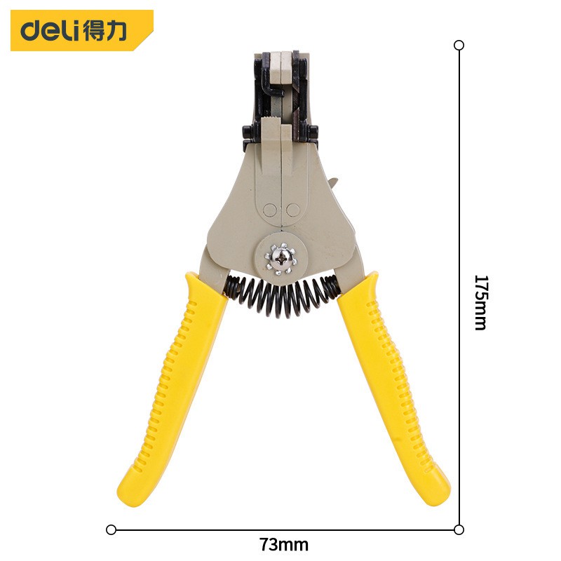 Kìm tuốt dây điện nhanh Deli cho dây từ 1.25 - 8.0mm2