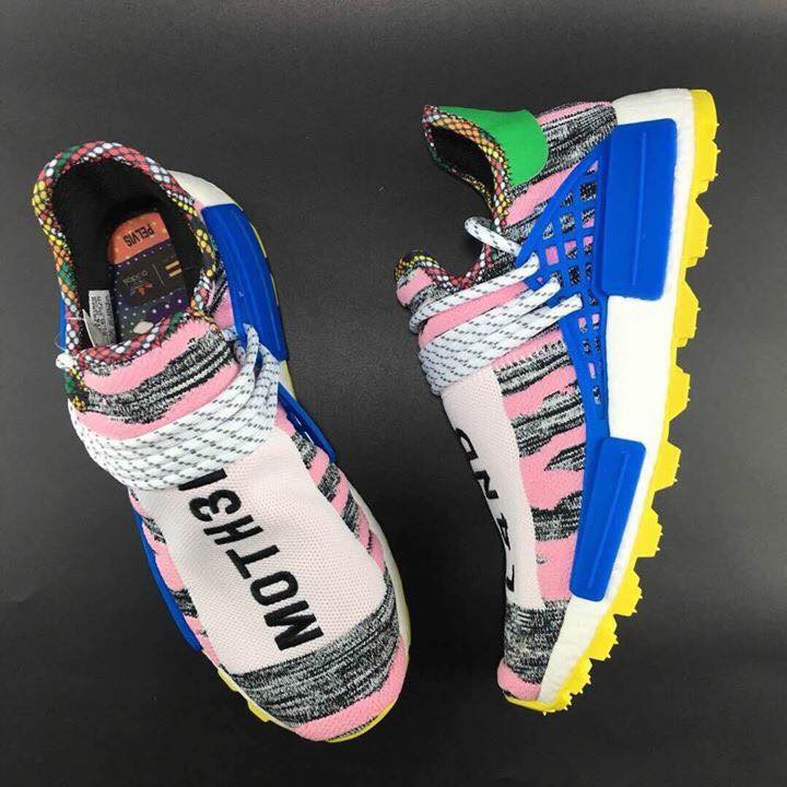 giày adidas human xanh hồng