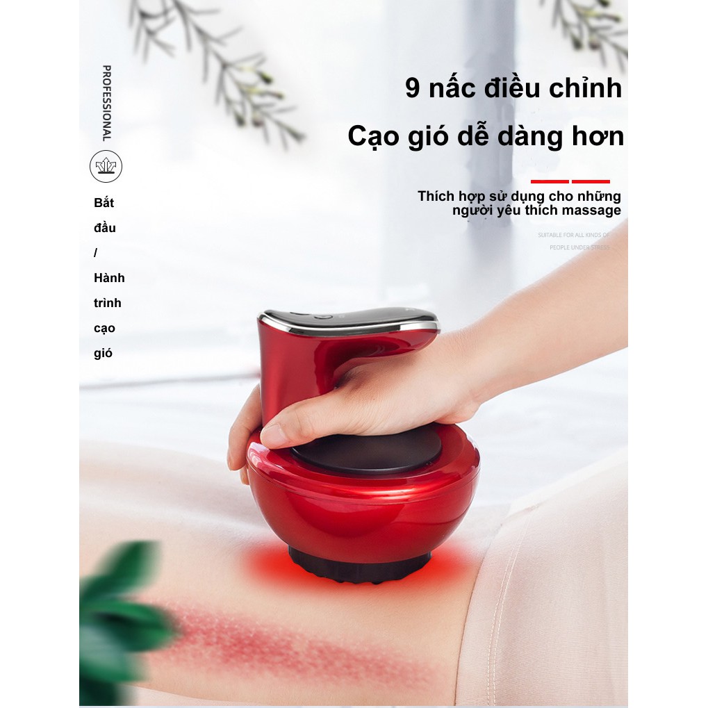 Máy cạo gió giác hơi massage toàn thân tia hông ngoại 6 nấc