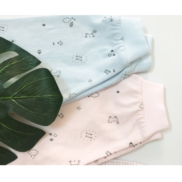 Quần dài sơ sinh Miomio 100% cotton mỏng mát