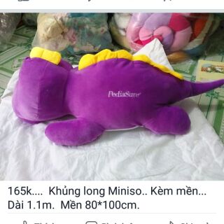 giảm giá gối mềnkhủng long miniso  . Hàng km từ sữa