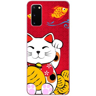 Ốp lưng Samsung Galaxy S20, S20 Plus, S20 Ultra in hình Mèo thần tài cá chép